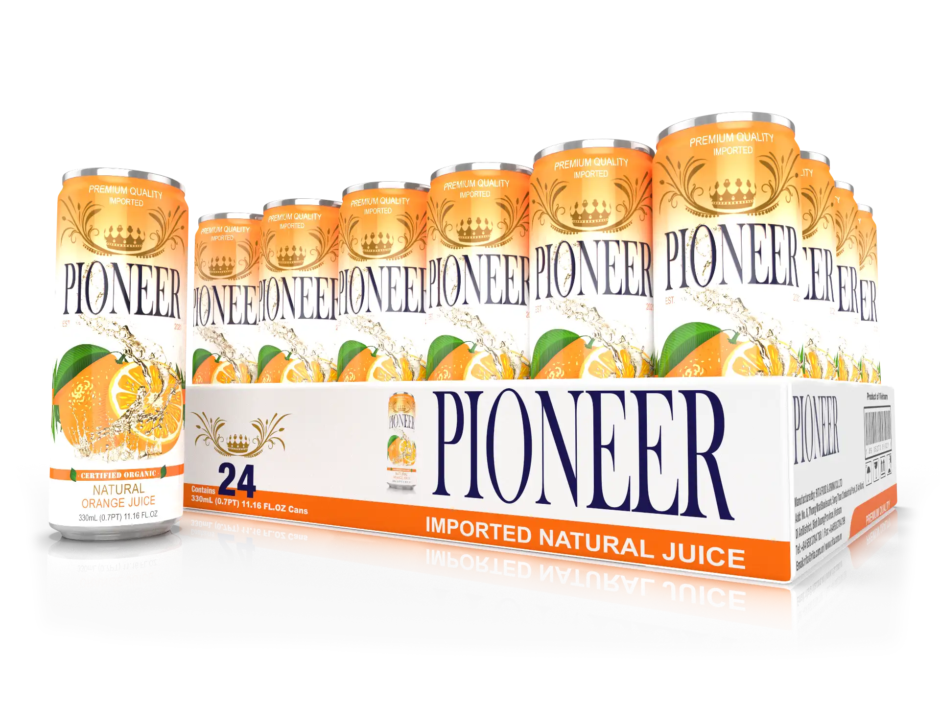 Pioneer Juices - Orange 24 Pack