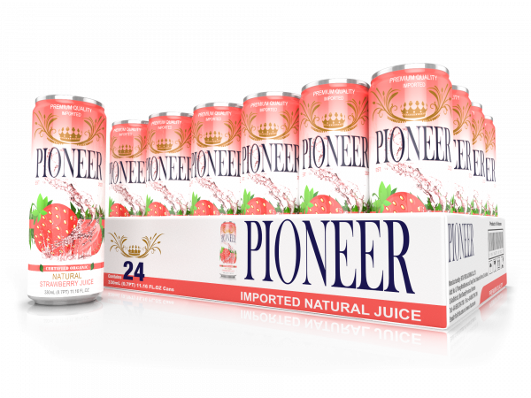 Pioneer Juices – Strawberry 24 Pack 3D