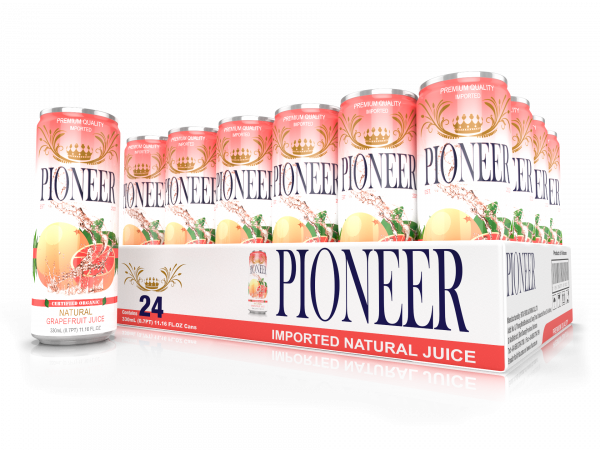 Pioneer Juices – Grapefruit 24 Pack 3D