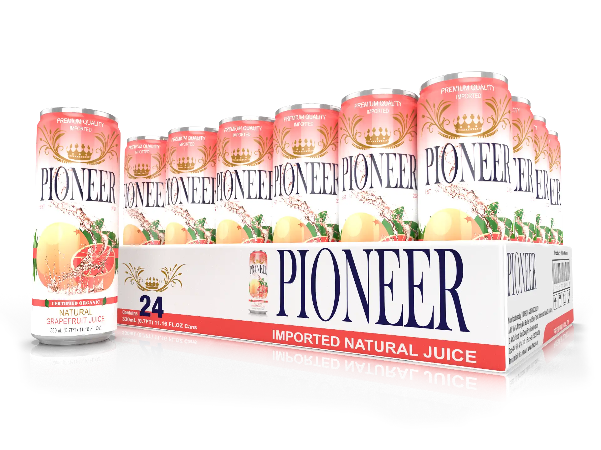 Pioneer Juices - Grapefruit 24 Pack