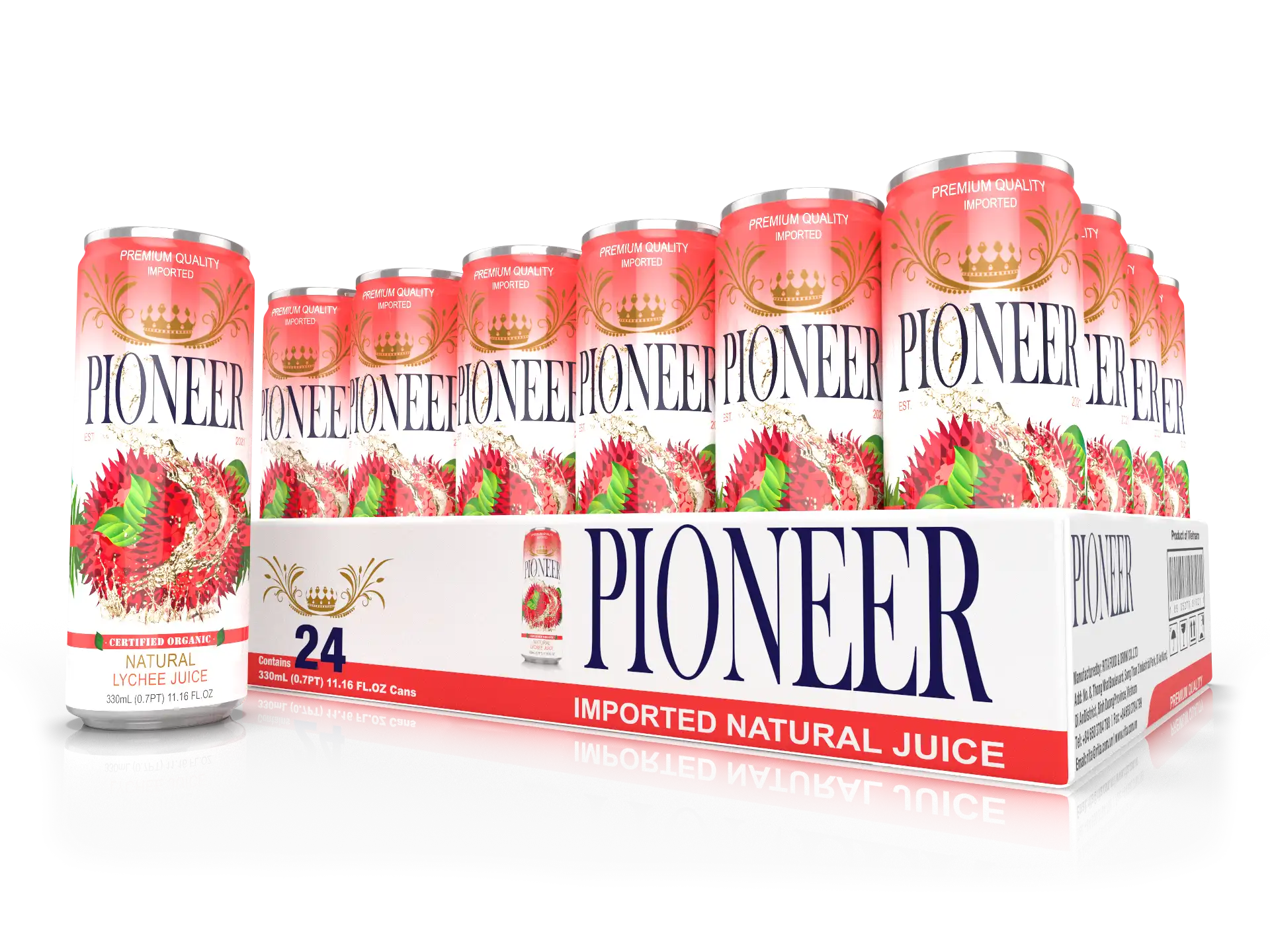 Pioneer Juices - Lychee 24 Pack