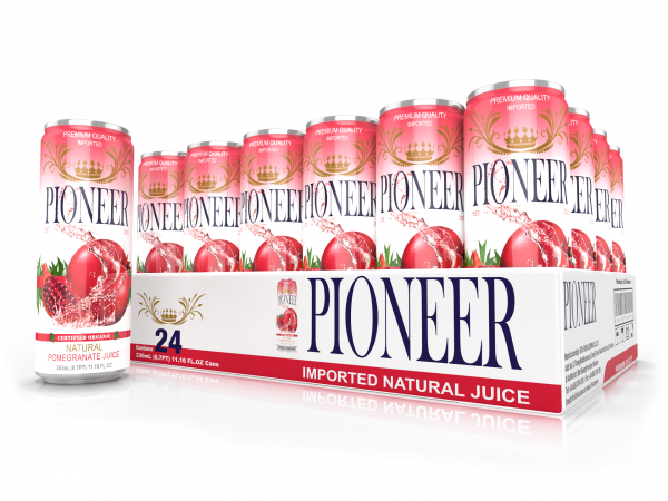 Pioneer Juices – Pomegranate 24 Pack 3D