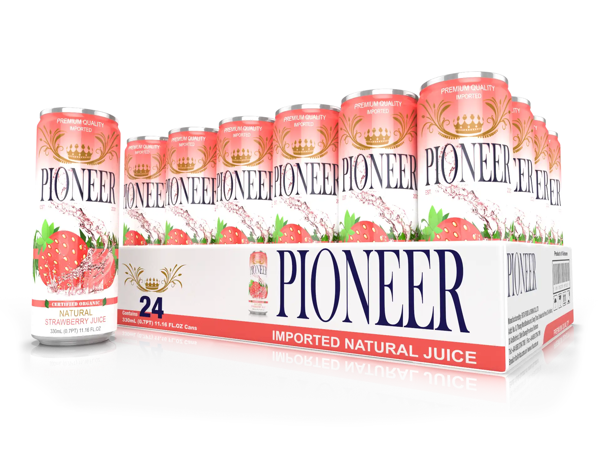 Pioneer Juices - Strawberry 24 Pack